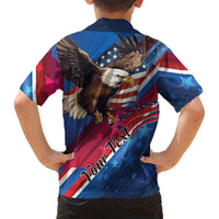 Personalized USA Independence Day 2024 Family Matching Summer Maxi Dress and Hawaiian Shirt United States Eagle - Wonder Print Shop
