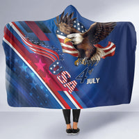 USA Independence Day 2024 Hooded Blanket United States Eagle