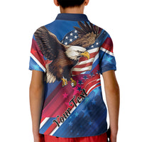 Personalized USA Independence Day 2024 Kid Polo Shirt United States Eagle - Wonder Print Shop