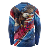 Personalized USA Independence Day 2024 Long Sleeve Shirt United States Eagle - Wonder Print Shop