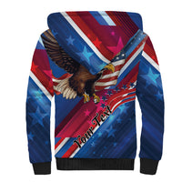 Personalized USA Independence Day 2024 Sherpa Hoodie United States Eagle - Wonder Print Shop