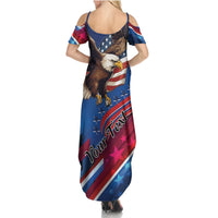 Personalized USA Independence Day 2024 Summer Maxi Dress United States Eagle - Wonder Print Shop