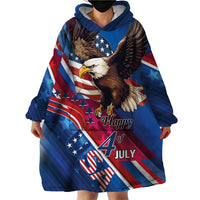 Personalized USA Independence Day 2024 Wearable Blanket Hoodie United States Eagle - Wonder Print Shop