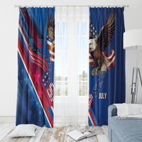 USA Independence Day 2024 Window Curtain United States Eagle - Wonder Print Shop