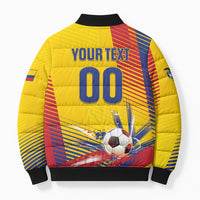 Custom Colombia 2026 World Football Bomber Puffer Jacket Los Cafeteros Go Champion