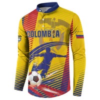 Custom Colombia 2026 World Football Button Sweatshirt Los Cafeteros Go Champion