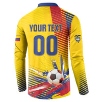 Custom Colombia 2026 World Football Button Sweatshirt Los Cafeteros Go Champion