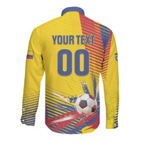 Custom Colombia 2026 World Football Long Sleeve Button Shirt Los Cafeteros Go Champion