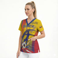 Custom Colombia 2026 World Football Scrub Top Los Cafeteros Go Champion