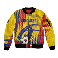 Custom Colombia 2026 World Football Sleeve Zip Bomber Jacket Los Cafeteros Go Champion