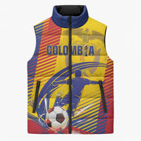 Custom Colombia 2026 World Football Sleeveless Puffer Jacket Los Cafeteros Go Champion
