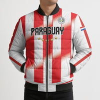 Custom Paraguay 2026 World Football Bomber Puffer Jacket La Albirroja Go Champion