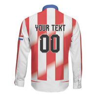 Custom Paraguay 2026 World Football Long Sleeve Button Shirt La Albirroja Go Champion