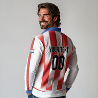 Custom Paraguay 2026 World Football Long Sleeve Polo Shirt La Albirroja Go Champion