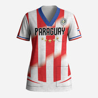 Custom Paraguay 2026 World Football Scrub Top La Albirroja Go Champion