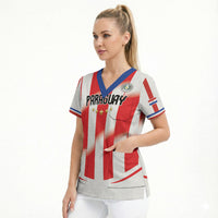 Custom Paraguay 2026 World Football Scrub Top La Albirroja Go Champion
