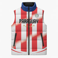 Custom Paraguay 2026 World Football Sleeveless Puffer Jacket La Albirroja Go Champion