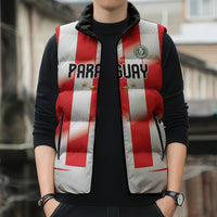 Custom Paraguay 2026 World Football Sleeveless Puffer Jacket La Albirroja Go Champion