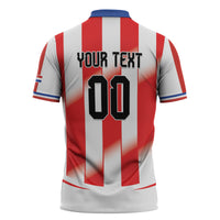 Custom Paraguay 2026 World Football Zipper Polo Shirt La Albirroja Go Champion