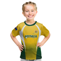 Australia Soccer Kid T Shirt Matildas Sporty Yellow Version - Wonder Print Shop