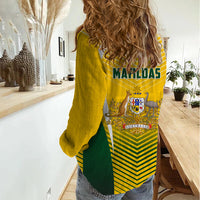 Australia Soccer Women Casual Shirt Matildas Sporty Yellow Version - Wonder Print Shop