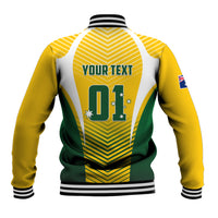 Personalised Australia Soccer Baseball Jacket Matildas Sporty Yellow Version - Wonder Print Shop