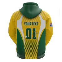 Personalised Australia Soccer Hoodie Matildas Sporty Yellow Version - Wonder Print Shop
