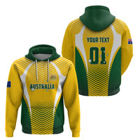 Personalised Australia Soccer Hoodie Matildas Sporty Yellow Version - Wonder Print Shop