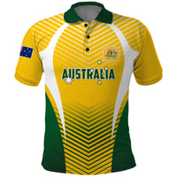 Personalised Australia Soccer Polo Shirt Matildas Sporty Yellow Version - Wonder Print Shop