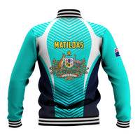 Australia Soccer Baseball Jacket Matildas Sporty Turquoise Version - Wonder Print Shop