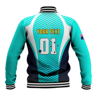 Personalised Australia Soccer Baseball Jacket Matildas Sporty Turquoise Version - Wonder Print Shop