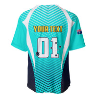 Personalised Australia Soccer Baseball Jersey Matildas Sporty Turquoise Version - Wonder Print Shop