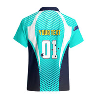 Personalised Australia Soccer Hawaiian Shirt Matildas Sporty Turquoise Version - Wonder Print Shop
