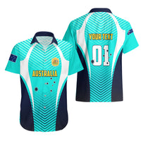 Personalised Australia Soccer Hawaiian Shirt Matildas Sporty Turquoise Version - Wonder Print Shop