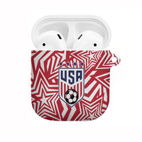 Soccer 2026 USA AirPods Case Red Star Stylized