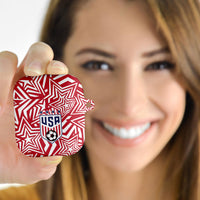 Soccer 2026 USA AirPods Case Red Star Stylized