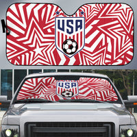 Soccer 2026 USA Auto Sun Shade Red Star Stylized