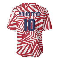 Custom Soccer 2026 USA Baseball Jersey Red Star Stylized