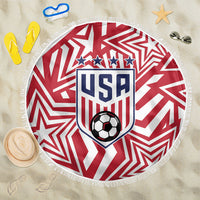 Soccer 2026 USA Beach Blanket Red Star Stylized