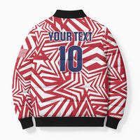 Custom Soccer 2026 USA Bomber Puffer Jacket Red Star Stylized