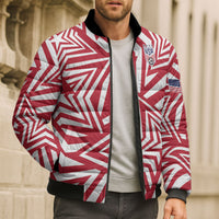 Custom Soccer 2026 USA Bomber Puffer Jacket Red Star Stylized