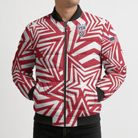 Custom Soccer 2026 USA Bomber Puffer Jacket Red Star Stylized