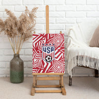 Soccer 2026 USA Canvas Wall Art Red Star Stylized