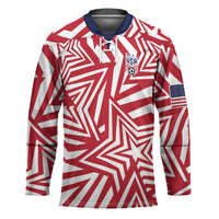 Custom Soccer 2026 USA Hockey Jersey Red Star Stylized