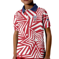 Custom Soccer 2026 USA Kid Polo Shirt Red Star Stylized