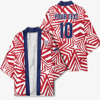 Custom Soccer 2026 USA Kimono Red Star Stylized