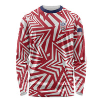 Custom Soccer 2026 USA Long Sleeve Shirt Red Star Stylized