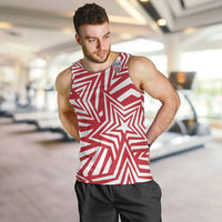 Custom Soccer 2026 USA Men Tank Top Red Star Stylized