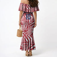 Custom Soccer 2026 USA Mermaid Dress Red Star Stylized