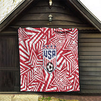 Soccer 2026 USA Quilt Red Star Stylized